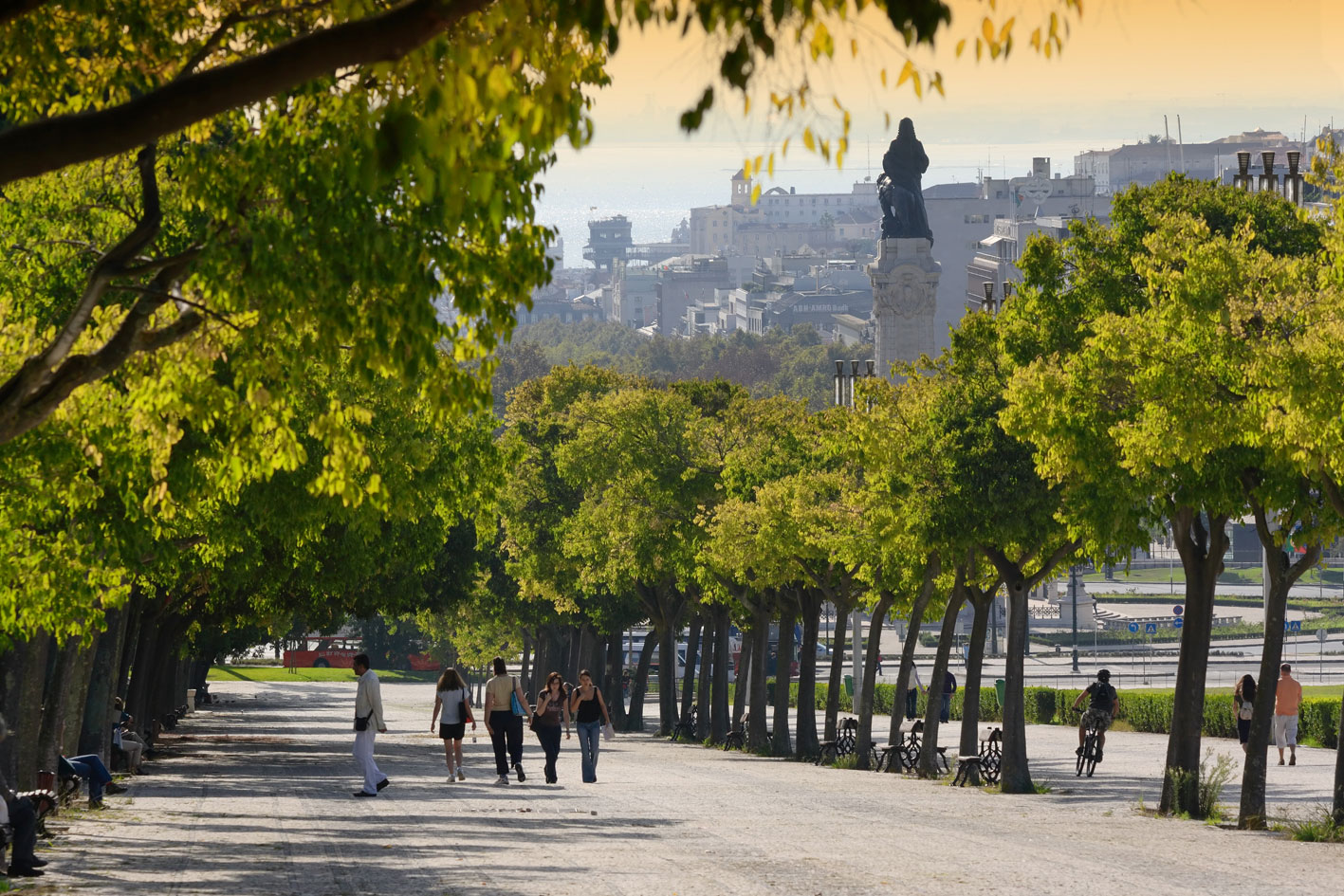 Parque Eduardo VII, Parc Edouard 7 au soleil couchant