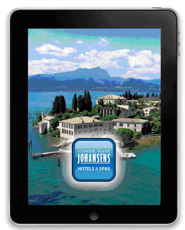Ipad avec l'aplication Conde Nast Johansen ouverte