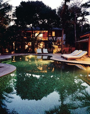 Uxua casa hotel, piscine au coucher du soleil