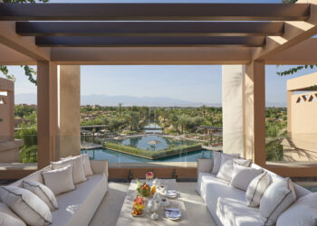 Vue depuis la terrasse de la Suite Royale du Mandarin Oriental, Marrakech
