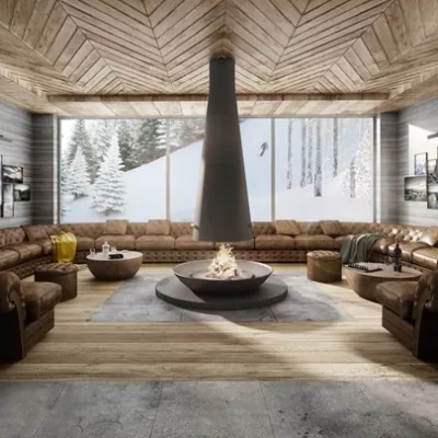 Salon zen du Six Senses Crans-Montana où se trouve l'un des plus beaux spas de montagne